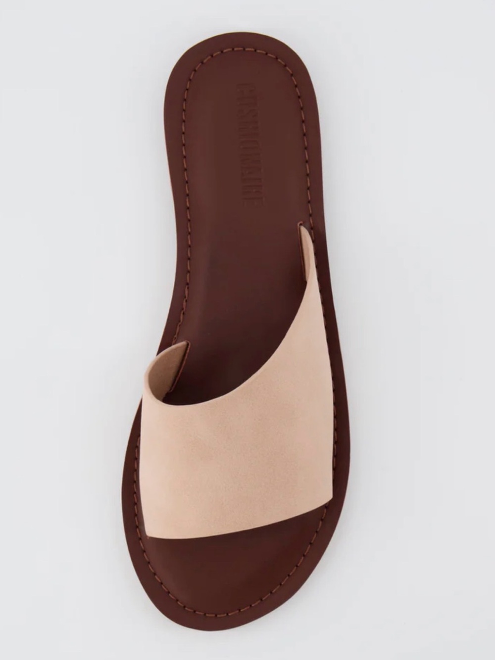 Cushionaire Carly Vegan Leather One Band Slide Slip On Sandal